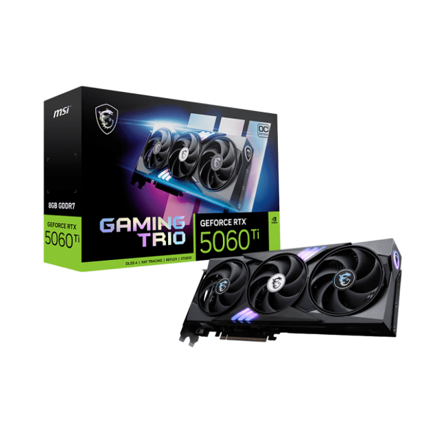 Видеокарта MSI GeForce RTX 5060 Ti 8G GAMING TRIO OC Видеокарта MSI GeForce RTX 5060 Ti 8G GAMING TRIO OC
