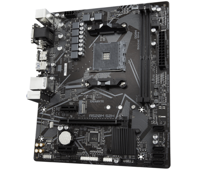 Материнская плата Gigabyte A520M S2H (rev. 1.0)