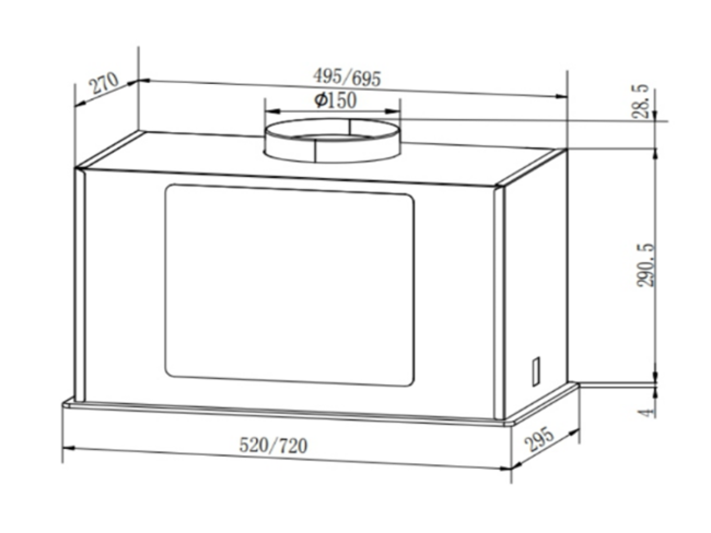 Встраиваемая в шкаф вытяжка Faber Faber ARIA BK 52 (305.0702.957)