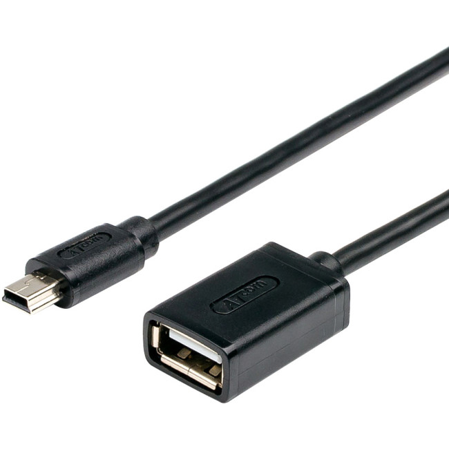 Кабель 0.1 m USB(Af) <=> miniUSB OTG ATcom AT2822