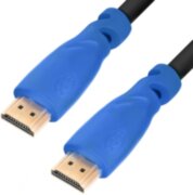 Greenconnect Кабель 0.3m HDMI версия 2.0, HDR 4:2:2, Ultra HD, 4K 60 fps 60Hz/5K*30Hz, 3D, AUDIO, 18.0 Гбит/с, 28/28 AWG, OD7.3mm, тройной экран, черный, синие коннекторы, GCR-HM331-0.3m Greenconnect  HDMI (m) - HDMI (m) 0.3м