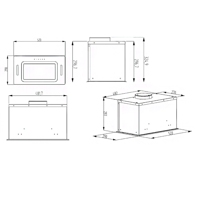 Встраиваемая вытяжка EVELUX EVELUX Arvid 60 BG
