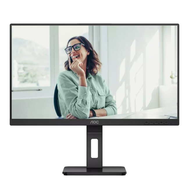 Монитор AOC Q27P3CV 27" 2560x1440, IPS, 75Hz, 20M:1, 250cd, 4 ms, 2xHDMI 1.4, DisplayPort 1.2, 4xUSB 3.2, DP+PD USB Type-C * 65W Speakers, RJ45, Height adj 150, pivot, VESA 100, 3Y, Black AOC Q27P3CV