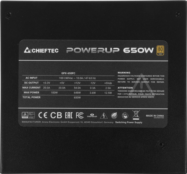 Блок питания Chieftec GPX-650FC Блок питания Chieftec GPX-650FC