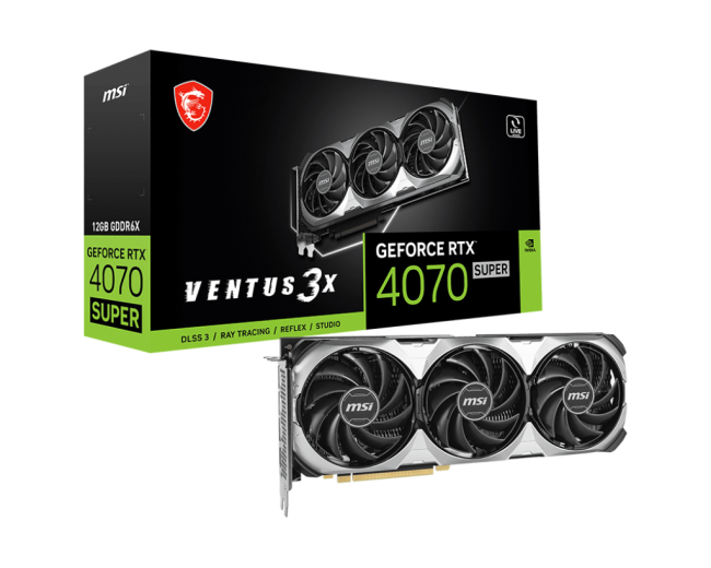 Видеокарта MSI GeForce RTX 4070 SUPER 12G VENTUS 3X Видеокарта MSI GeForce RTX 4070 SUPER 12G VENTUS 3X