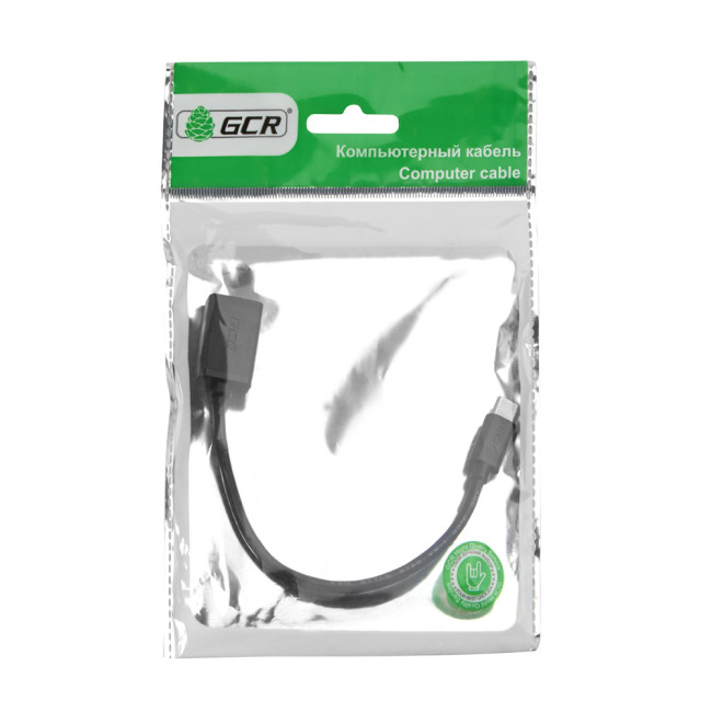 Greenconnect Адаптер переходник OTG 0.5m USB 2.0, CM/AF, черный, 28/28 AWG, экран, армированный, морозостойкий, GCR-UCO1AF-BB2S-0.5m Greenconnect OTG 0.5м USB 2.0, CM/AF, черный, 28/28 AWG, экран, армированный, морозостойкий, GCR-UCO1AF-BB2S-0.5m