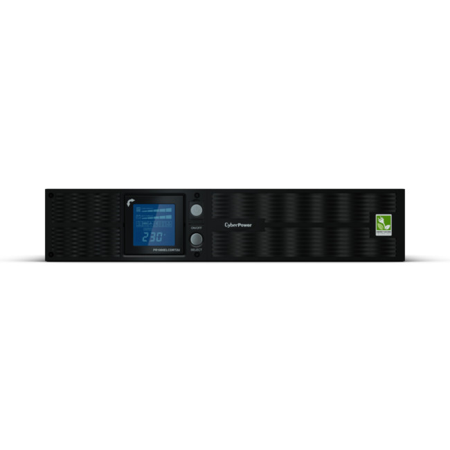 ИБП CyberPower PR1500ELCDRT2U, Rackmount, Line-Interactive, 1500VA/1350W, 8 IEC-320 С13 розеток, USB&Serial, RJ11/RJ45, SNMPslot, LCD дисплей, Black, 0.5х0.6х0.3м., 30.2кг. CyberPower PR1500ELCDRT2U