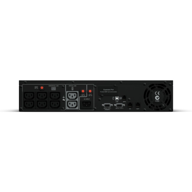 ИБП CyberPower PR1500ELCDRT2U, Rackmount, Line-Interactive, 1500VA/1350W, 8 IEC-320 С13 розеток, USB&Serial, RJ11/RJ45, SNMPslot, LCD дисплей, Black, 0.5х0.6х0.3м., 30.2кг. CyberPower PR1500ELCDRT2U