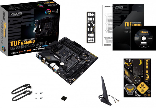 Материнская плата ASUS TUF GAMING B550M-PLUS WIFI II Материнская плата ASUS TUF GAMING B550M-PLUS WIFI II