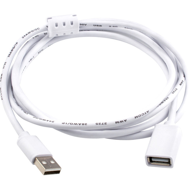 Удлинитель USB 5 m (Am <=> Af, 2 феррита, белый) ATcom AT4717 Удлинитель USB 5 m (Am <=> Af, 2 феррита, белый) ATcom AT4717