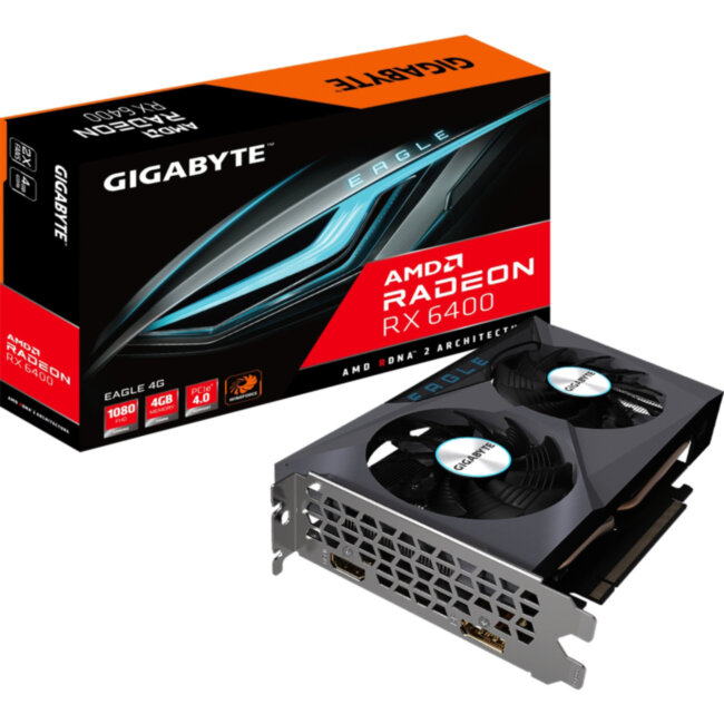 Видеокарта Gigabyte Radeon RX 6400 EAGLE 4G (GV-R64EAGLE-4GD) Видеокарта Gigabyte Radeon RX 6400 EAGLE 4G (GV-R64EAGLE-4GD)
