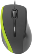 Defender #1 Проводная оптическая мышь MM-340 черный+зеленый,3кнопки,1000dpi Defender MM-340 черный+зеленый
