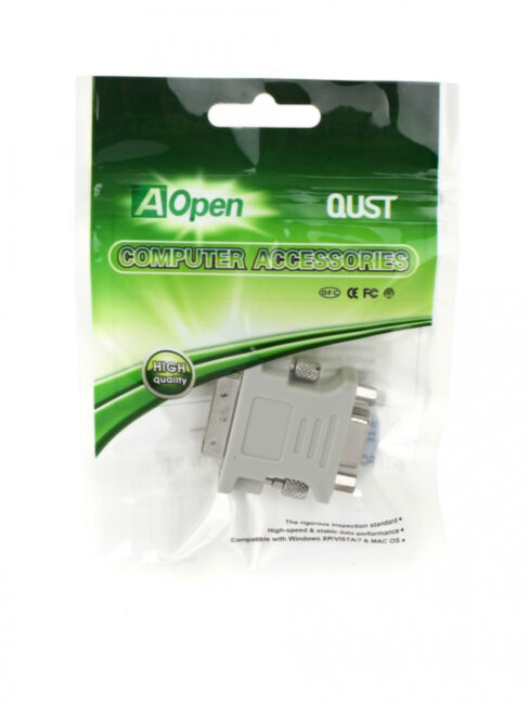 Переходник DVI-I --> VGA(15F) Aopen/Qust <ACA301> Aopen DVI-I --> VGA(15F) Переходник DVI-I --> VGA(15F) Aopen/Qust <ACA301> Aopen DVI-I --> VGA(15F)