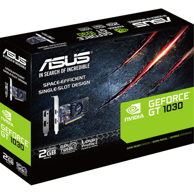 Видеокарта ASUS GeForce GT 1030 (GT1030-2G-BRK) Видеокарта ASUS GeForce GT 1030 (GT1030-2G-BRK)