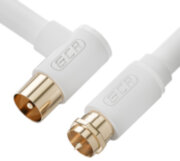 GCR Кабель 1.5m антенный (коаксиальный) Male F81 резьба / TV M угловой,  GCR-52338 Greenconnect Male F81 - TV M 1.5м