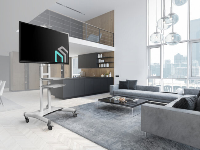 Мобильная стойка ONKRON на 1 ТВ ONKRON TS1881 White