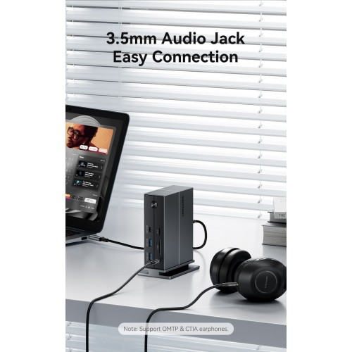 Мультифункциональная док-станция Vention USB Type C 14 в 1 с поддержкой Thunderbolt 4 Vention TPFH0-EU Мультифункциональная док-станция Vention USB Type C 14 в 1 с поддержкой Thunderbolt 4 Vention TPFH0-EU