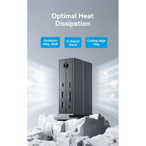 Мультифункциональная док-станция Vention USB Type C 14 в 1 с поддержкой Thunderbolt 4 Vention TPFH0-EU Мультифункциональная док-станция Vention USB Type C 14 в 1 с поддержкой Thunderbolt 4 Vention TPFH0-EU