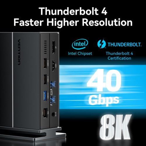 Мультифункциональная док-станция Vention USB Type C 14 в 1 с поддержкой Thunderbolt 4 Vention TPFH0-EU Мультифункциональная док-станция Vention USB Type C 14 в 1 с поддержкой Thunderbolt 4 Vention TPFH0-EU