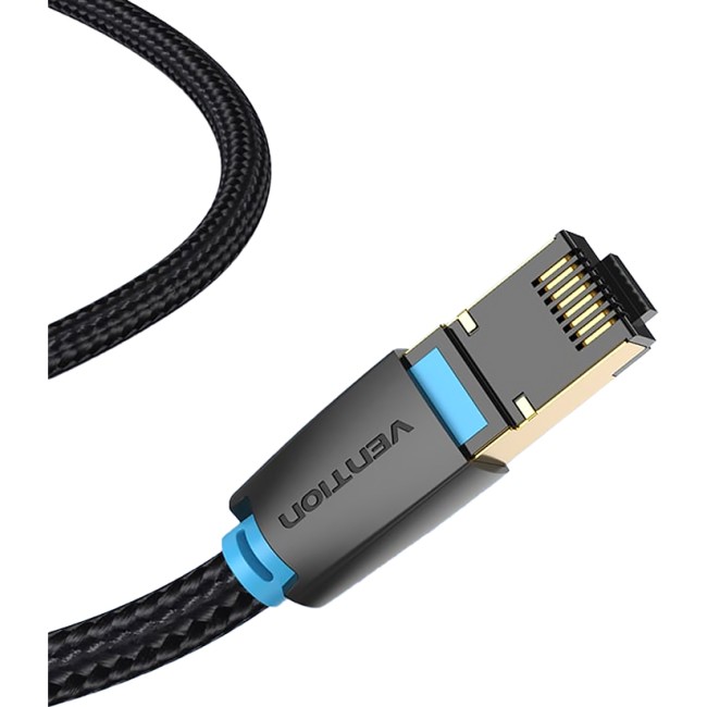 Патч-корд Vention прямой SFTP cat.8 RJ45 - 8м. Черный Тканевая оплетка Vention IKGBK Патч-корд Vention прямой SFTP cat.8 RJ45 - 8м. Черный Тканевая оплетка Vention IKGBK