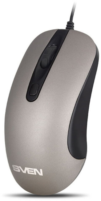 Мышь SVEN RX-515S серая (бесшумн. клав, 3+1кл. 800-1600DPI, 1,5м., блист.) USB Sven RX-515S
