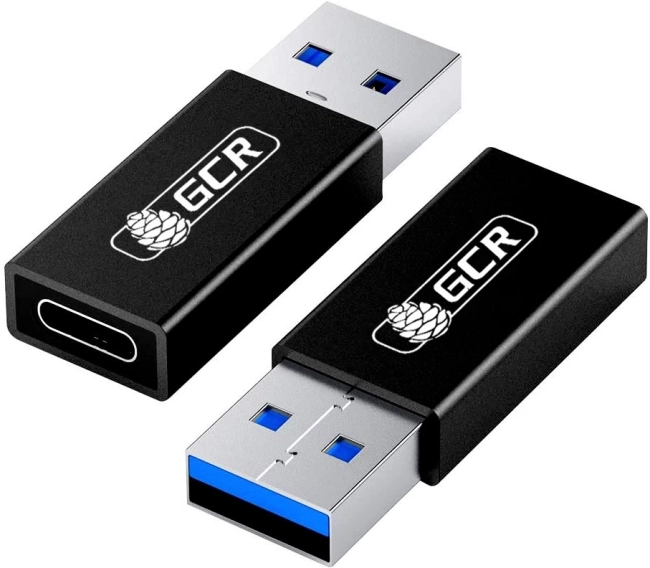 GCR Адаптер-переходник USB 3.0 (USB 3.2 Gen 1) на TypeC, M/F, черный, 5 Гбит/с, GCR-54945 Greenconnect GCR-54945
