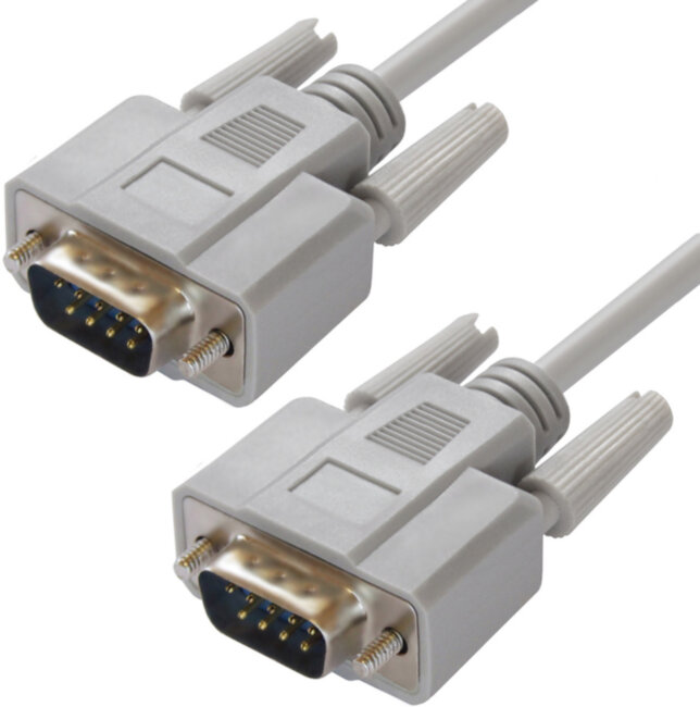 Greenconnect Кабель 1.8m 0-модемный COM RS-232 линковочный, DB9/DB9  9M/9M, серый, 30 AWG, GCR-DB902-1.8m Greenconnect COM(RS232) 9M - COM(RS232) 9M