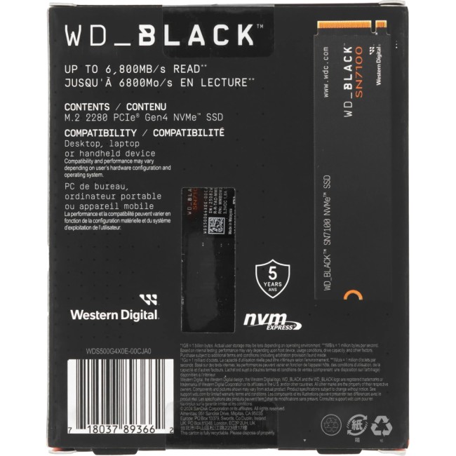 Твердотельный накопитель WD WDS500G4X0E