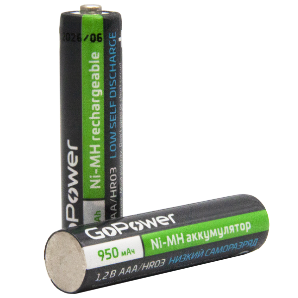Аккумулятор предзаряженный RTU GoPower HR03 AAA BL2 NI-MH 950mAh (2/20/320) блистер (2 шт.) Аккумулятор предзаряженный RTU GoPower HR03 AAA (00-00018321) Аккумулятор предзаряженный RTU GoPower HR03 AAA BL2 NI-MH 950mAh (2/20/320) блистер (2 шт.) Аккумулятор предзаряженный RTU GoPower HR03 AAA (00-00018321)