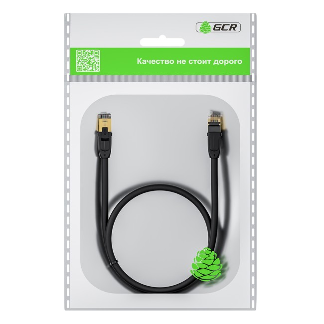 GCR Патч-корд PROF прямой 3.0m, FTP медь кат.6, позолоч. контакты и  коннектор, 25 AWG, Deluxe ethernet high speed 10 Гбит/с, RJ45, T568B, GCR-52550 Greenconnect RJ45(m) - RJ45(m) Cat. 6 F/UTP PVC 3м