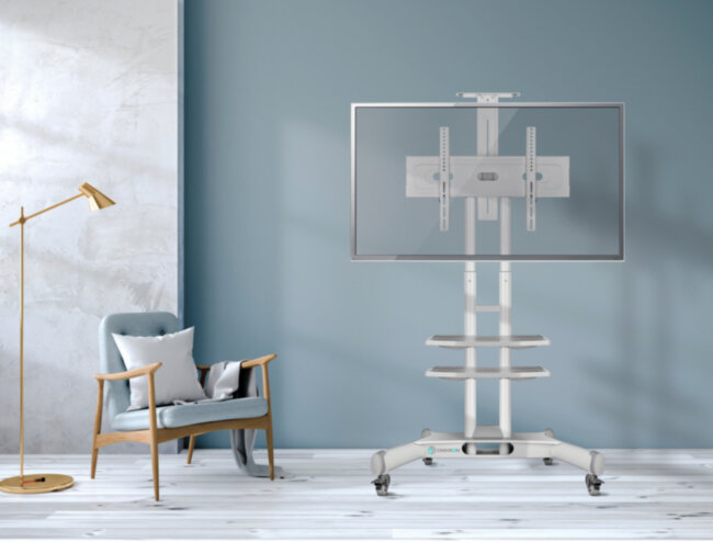 Мобильная стойка ONKRON на 1 ТВ ONKRON TS1552 White