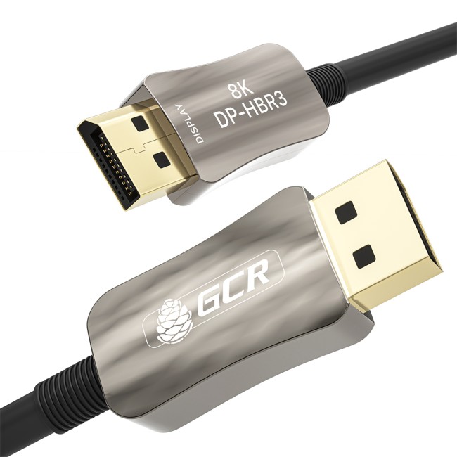 GCR Кабель 25.0m оптический DP v1.4 Ultra HD 8K 60Hz, 4K 144Hz, HBR3, 32.4 Гбит/с, GCR-54782 Greenconnect GCR-54782