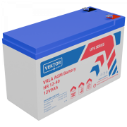 Батарея Vektor Battery серия HR, HR 12-40W, напряжение 12В, емкость 9 Ач (разряд 20 часов), макс. ток разряда (5 сек.) 135А, макс. ток заряда 2,7A, свинцово-кислотная типа AGM, клеммы F2, ДxШxВ 151x65x100мм., вес 12,55г., срок службы 8 лет HR 12-40W (12В Батарея Vektor Battery серия HR, HR 12-40W, напряжение 12В, емкость 9 Ач (разряд 20 часов), макс. ток разряда (5 сек.) 135А, макс. ток заряда 2,7A, свинцово-кислотная типа AGM, клеммы F2, ДxШxВ 151x65x100мм., вес 12,55г., срок службы 8 лет HR 12-40W (12В