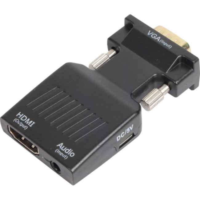 Переходник VGA(M)+audio+microUSB --> HDMI(F)1080*60Hz, VCOM <CA337A> VCOM CA337A