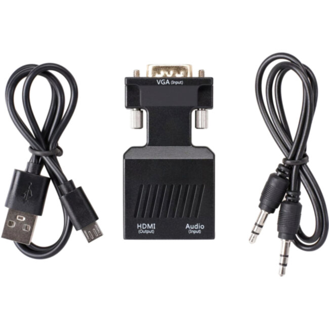 Переходник VGA(M)+audio+microUSB --> HDMI(F)1080*60Hz, VCOM <CA337A> VCOM CA337A