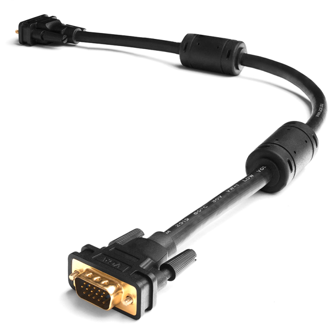 Greenconnect Кабель SVGA 5.0м чёрный, позолоченные контакты, ферритовые кольца, OD8.0mm. 15M / 15M Premium GCR-VM2VM2-5.0m, 28/28 AWG, двойной экран Greenconnect VGA (m) - VGA (m) 5м