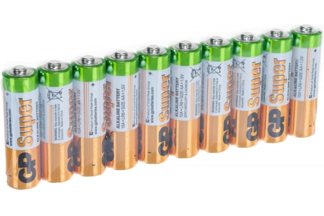 Алкалиновые батарейки GP Super Alkaline 15А АA - 10 шт. в спайке GP 4891199098383 Алкалиновые батарейки GP Super Alkaline 15А АA - 10 шт. в спайке GP 4891199098383