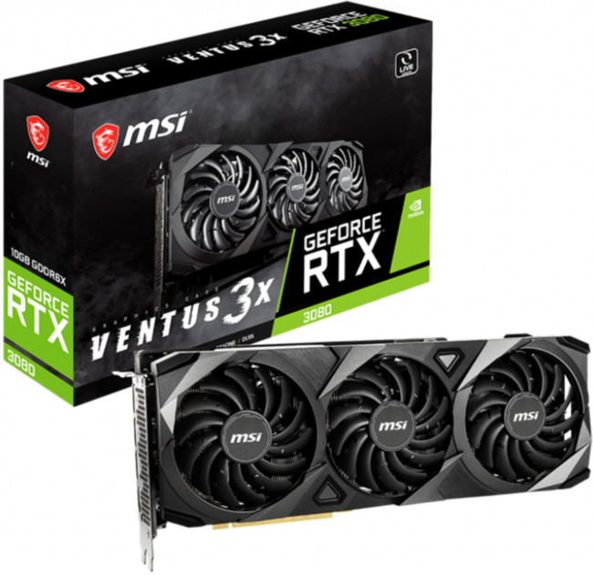 Видеокарта MSI GeForce RTX 3080 VENTUS 3X PLUS 10G OC LHR Видеокарта MSI GeForce RTX 3080 VENTUS 3X PLUS 10G OC LHR