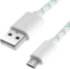 Greenconnect Кабель 2A 1.0m USB 2.0, AM/microB 5pin, бело-зеленый, белые коннекторы, 28/24 AWG, поддержка функции быстрой зарядки, GCR-UA9MCB3-BD-1.0m, морозостойкий. Greenconnect  USB 2.0 Type-AM - microUSB 2.0 (m) 1м