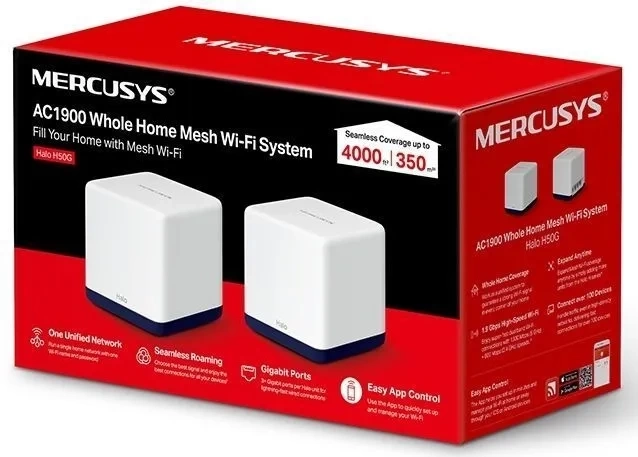 MESH система Mercusys Halo H50G(2-pack) MESH система Mercusys Halo H50G(2-pack)