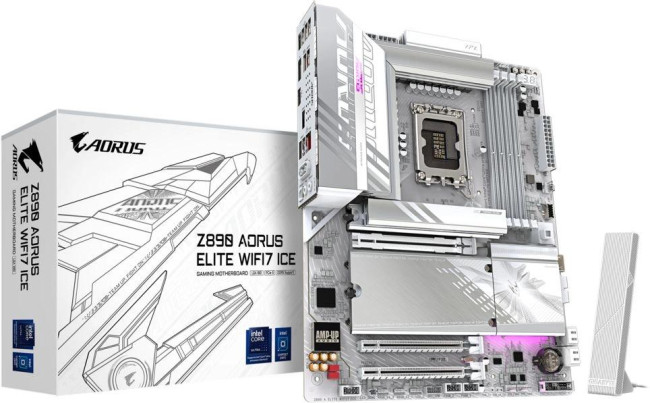 Материнская плата Gigabyte Z890 AORUS ELITE WIFI7 ICE Материнская плата Gigabyte Z890 AORUS ELITE WIFI7 ICE