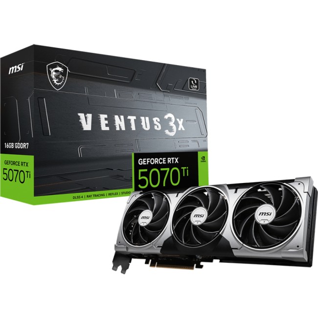 Видеокарта MSI GeForce RTX 5070 Ti 16G VENTUS 3X Видеокарта MSI GeForce RTX 5070 Ti 16G VENTUS 3X