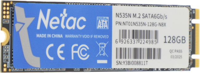 Накопитель SSD Netac NT01N535N-128G-N8X Накопитель SSD Netac NT01N535N-128G-N8X