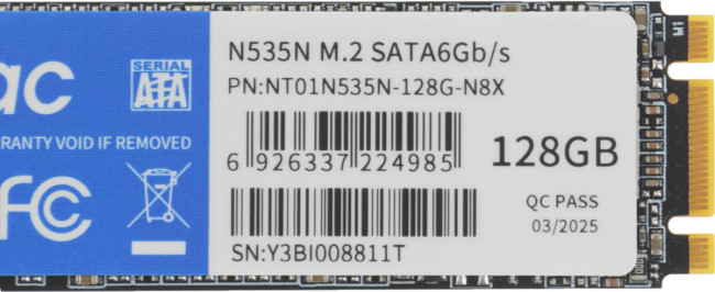 Накопитель SSD Netac NT01N535N-128G-N8X Накопитель SSD Netac NT01N535N-128G-N8X