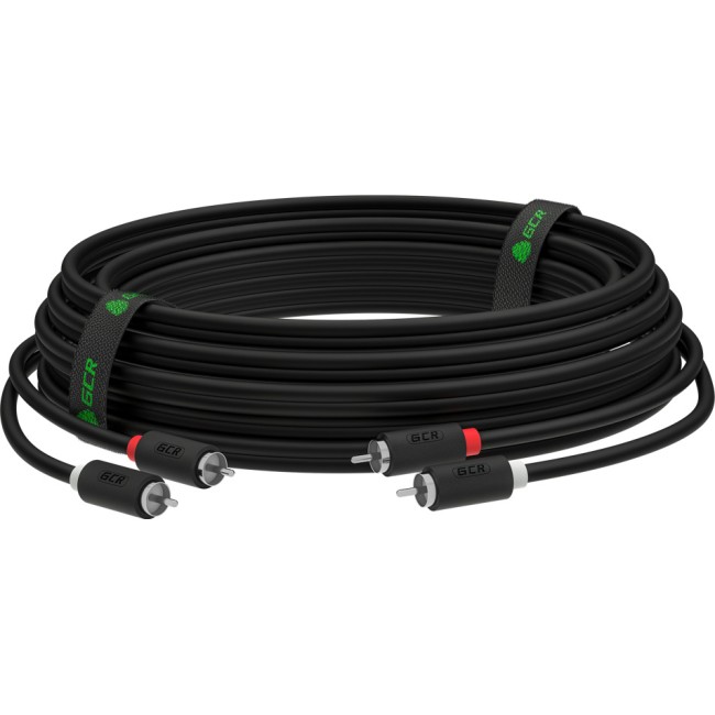 GCR Кабель 10.0m аудио 2 х RCA / 2 х RCA , черный, GCR-54124 Greenconnect GCR-54124, 10 м
