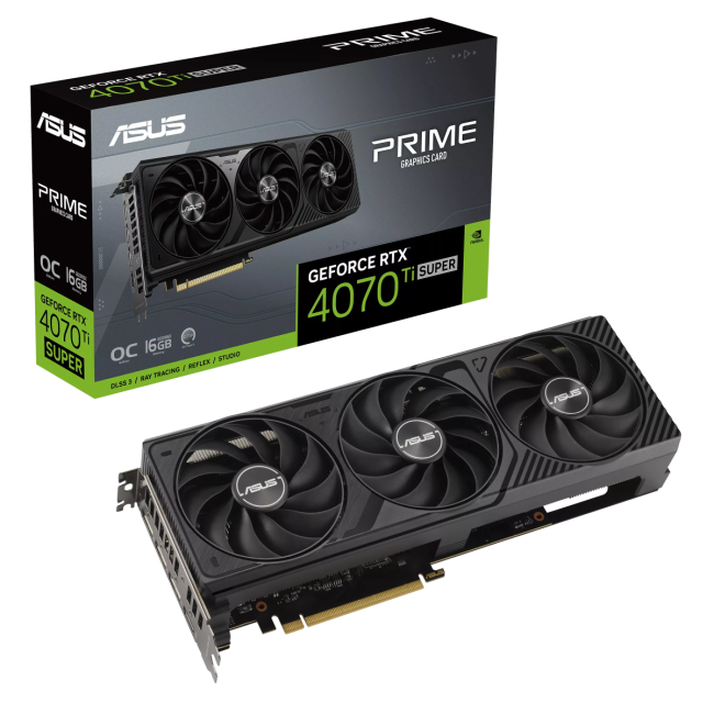 Видеокарта ASUS PRIME-RTX4070TIS-O16G (90YV0LB0-M0NA00) Видеокарта ASUS PRIME-RTX4070TIS-O16G (90YV0LB0-M0NA00)