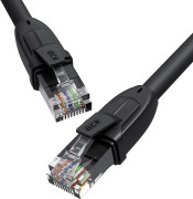 GCR Патч-корд прямой 0.5m UTP кат.6, черный, 24 AWG, литой, ethernet high speed 1 Гбит/с, RJ45, T568B Greenconnect RJ45(m) - RJ45(m) Cat. 6 U/UTP PVC 0.5м
