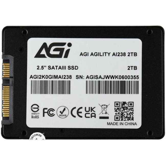 Твердотельный накопитель AGI TECHNOLOGY CO., LTD AGI2K0GIMAI238-CB Твердотельный накопитель AGI TECHNOLOGY CO., LTD AGI2K0GIMAI238-CB