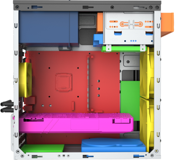 Корпус с блоком питания 450Вт. Foxline FL-702-FZ450-U32