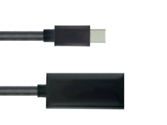 Greenconnect Адаптер-переходник Apple mini DisplayPort 20M > HDMI 19F, черный, GCR-50930 Greenconnect Mini DisplayPort (m) - HDMI (f)